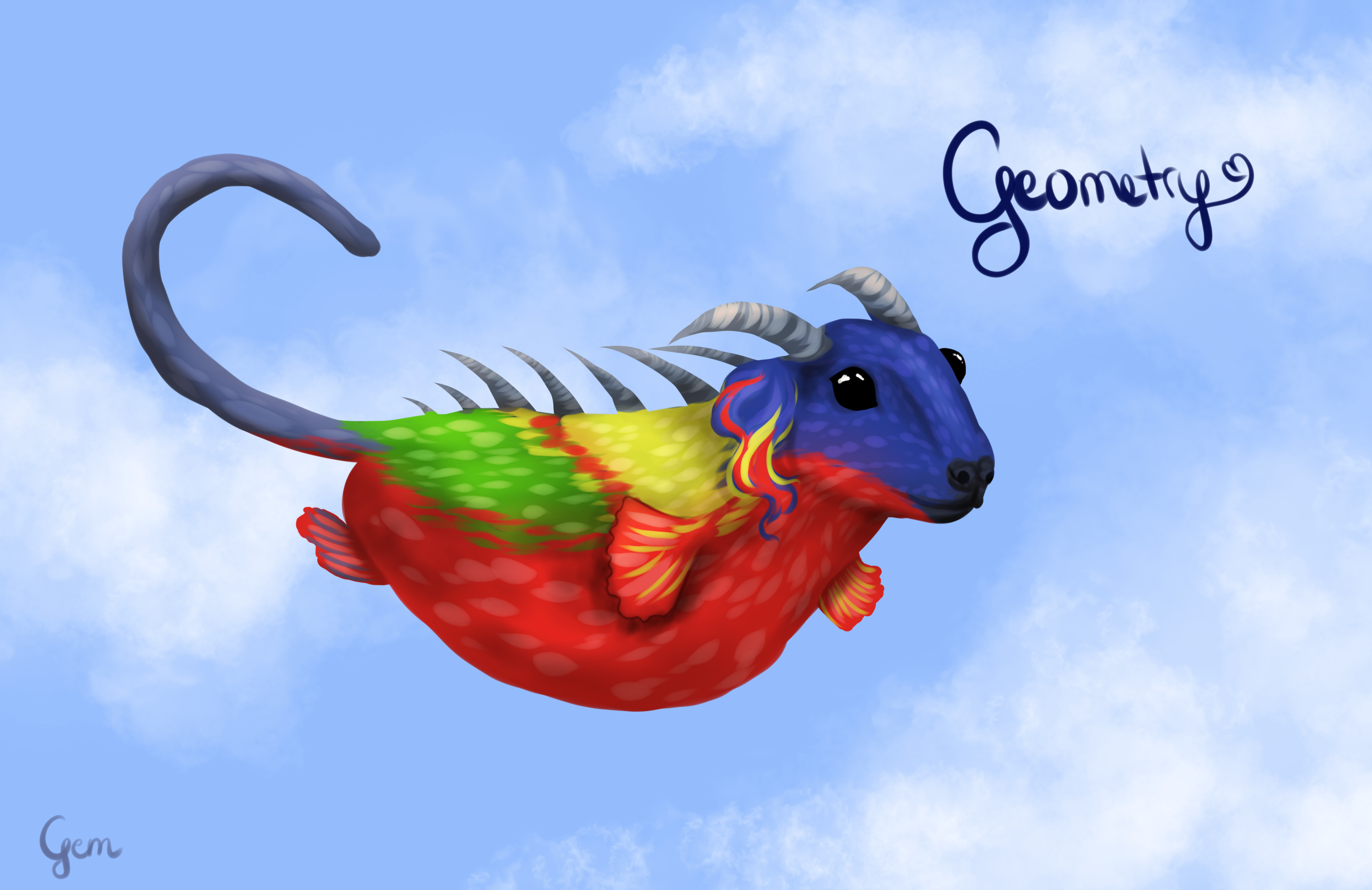 Saxophone Geometry Horse Eden : Randomly Generated OC - Gem
