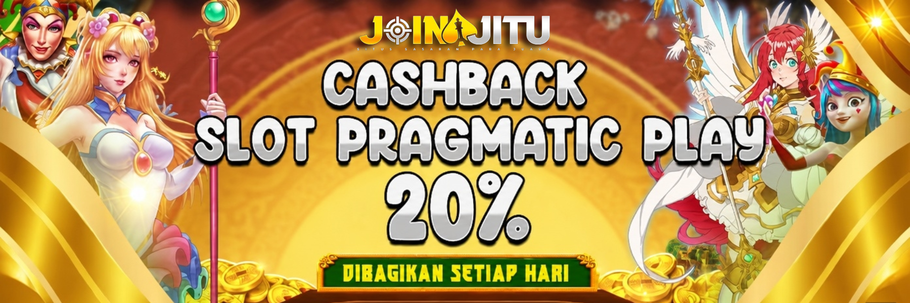 CASHBACK SETIAP HARI SENIN 20% SLOT PRAGMATIC