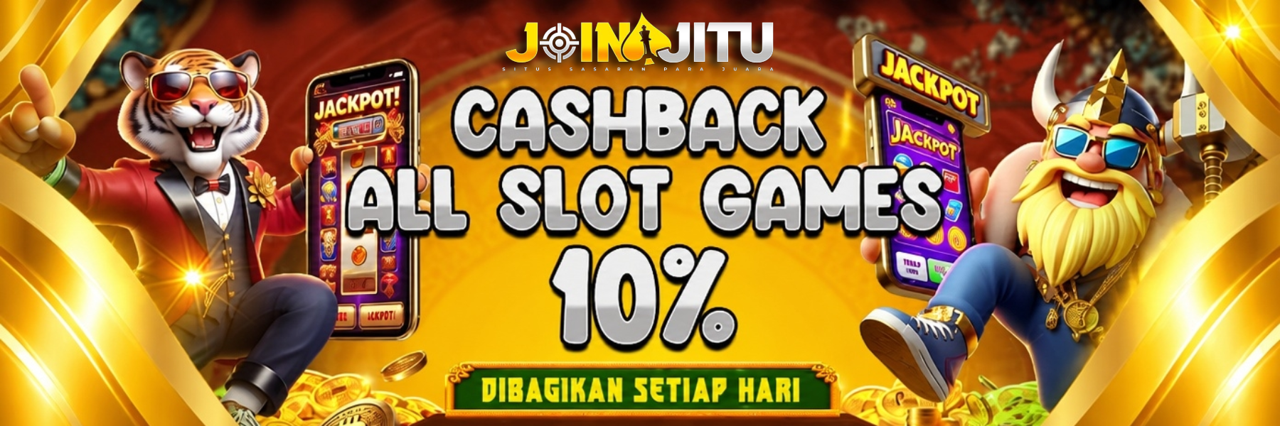 CASHBACK SETIAP HARI SENIN  10% ALL SLOT