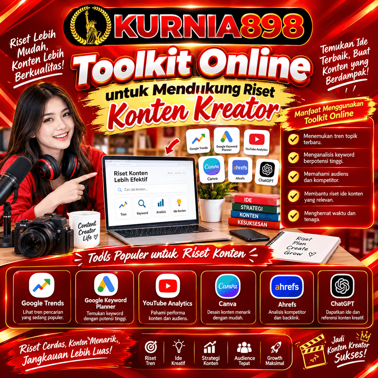 KURNIA898: Toolkit Online untuk Mendukung Riset Konten Kreator